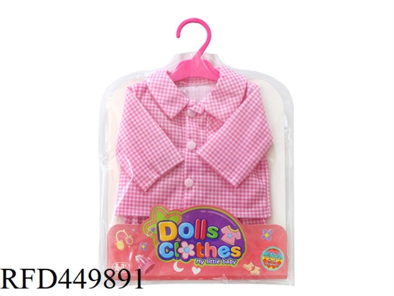 DOLL CLOTHES * CHECKERED TOP POCKET SET