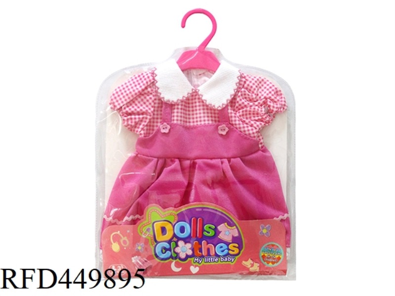 DOLL CLOTHES*PINK SUSPENDER SKIRT