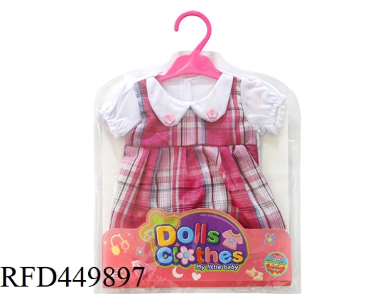 DOLL CLOTHES*PINK CHECK BODYSUIT