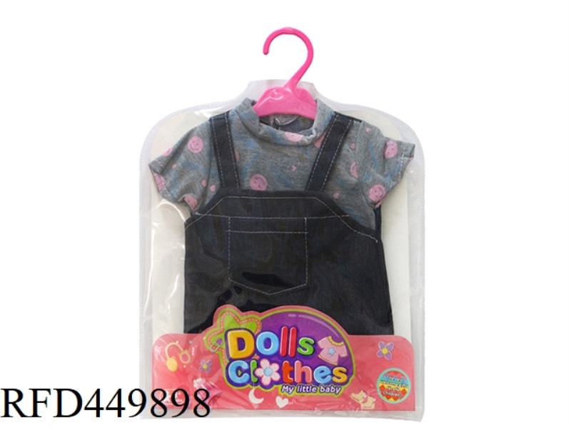 DOLL CLOTHES * PATCH POCKET STURDY SUSPENDERS