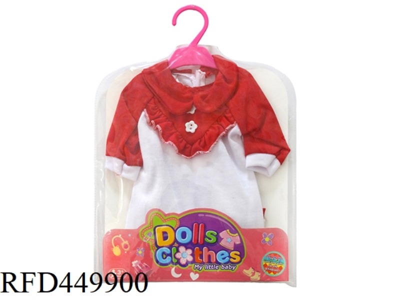DOLL CLOTHES * RED AND WHITE JUMPSUIT