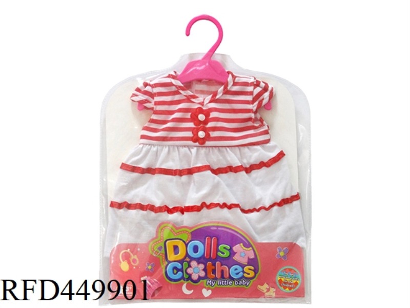 DOLL CLOTHES*BIG RED STRIPED SKIRT