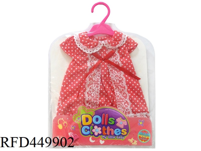 DOLL CLOTHES * BIG RED AND WHITE DOT SKIRT