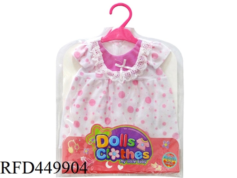 DOLL CLOTHES*PINK SIZE POLKA DOT SKIRT