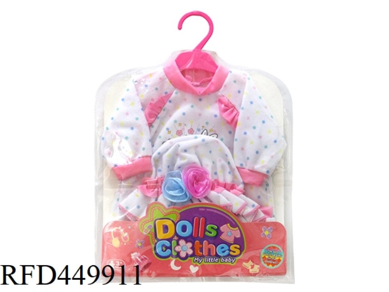 DOLL CLOTHES * COLOR DOT ONE PIECE + HAT