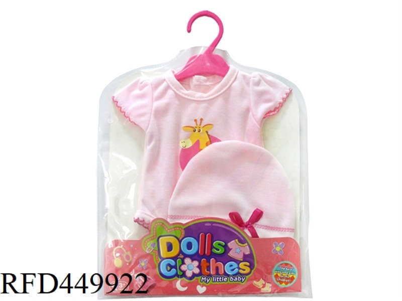 DOLL CLOTHES*PINK FLOWER TEETH UNDERCOAT (WITH HAT)