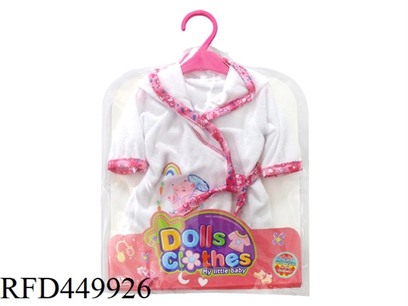 DOLL CLOTHES * RED FLOWER STRIP WHITE PAJAMAS