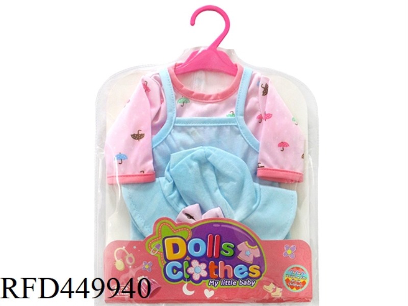 DOLL CLOTHES*BLUE UNICORN SUIT JUMPSUIT (WITH HOOD)