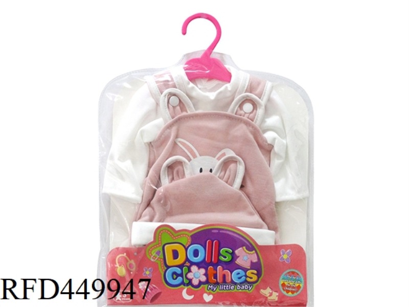 DOLL CLOTHES* PINK RABBIT EAR DROP SHOULDER ONE PIECE SET