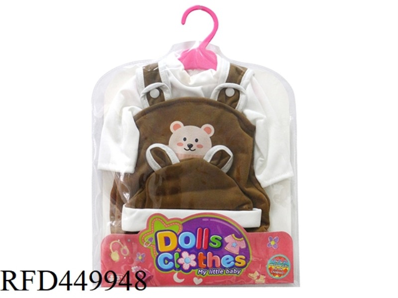 DOLL CLOTHES* BROWN BEAR EAR DROP SHOULDER ONE PIECE SUIT