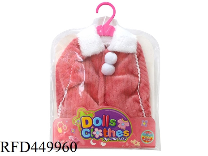 DOLL CLOTHES*ORANGE RED VELVET CLOAK