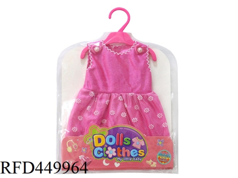 DOLL CLOTHES*PLUM RED TOOTH FLOWER DRESS