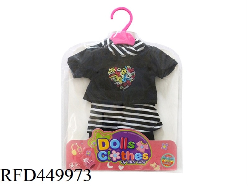 DOLL CLOTHES * BLACK TOP + BLACK HAKAMA
