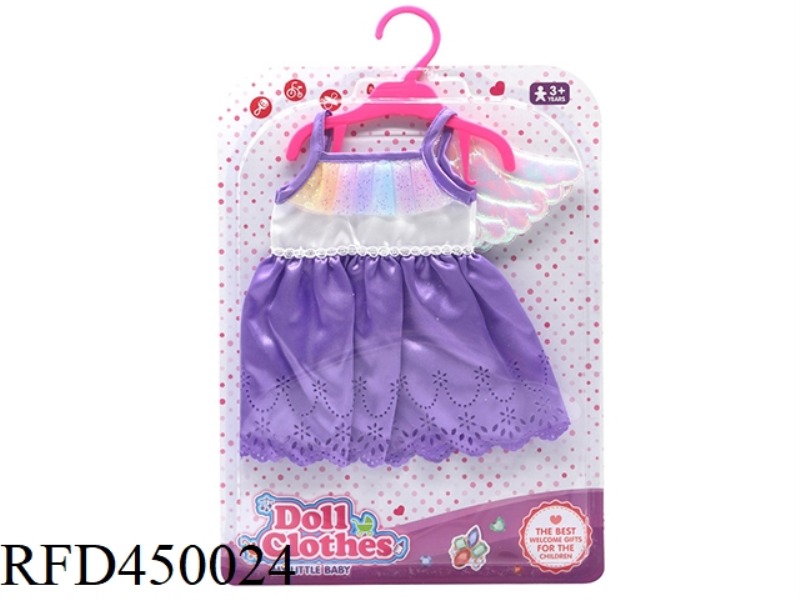 DOLL CLOTHES*PINK PURPLE WINGED FLOWER SKIRT