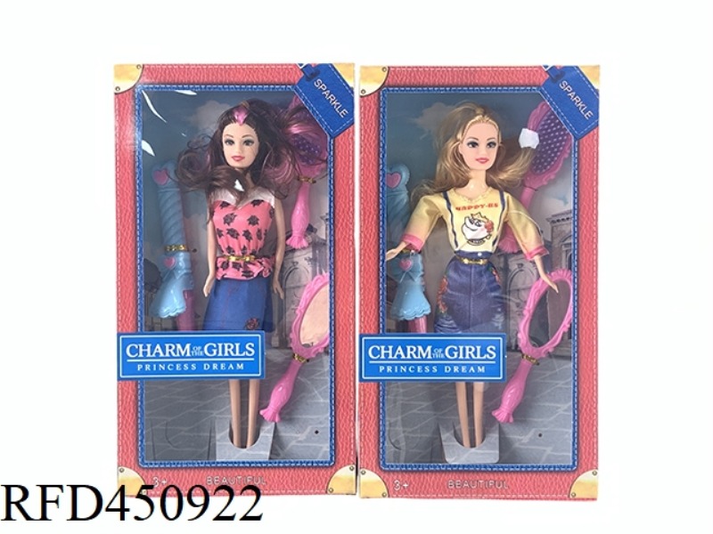 11 INCH SOLID BODY FASHION BARBIE DOLL WITH ACCESSORIES