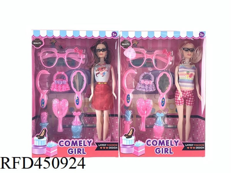 11 INCH SOLID BODY FASHION BARBIE DOLL WITH ACCESSORIES