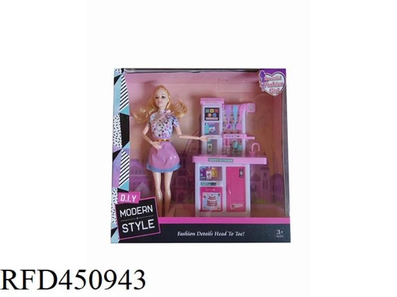 11.5 INCH SOLID BODY JOINT BARBIE DOLL WITH ACCESSORIES