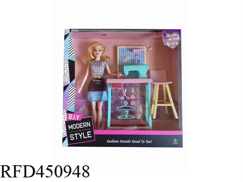 11.5 INCH SOLID BODY JOINT FASHION BARBIE WITH ACCESSORIES