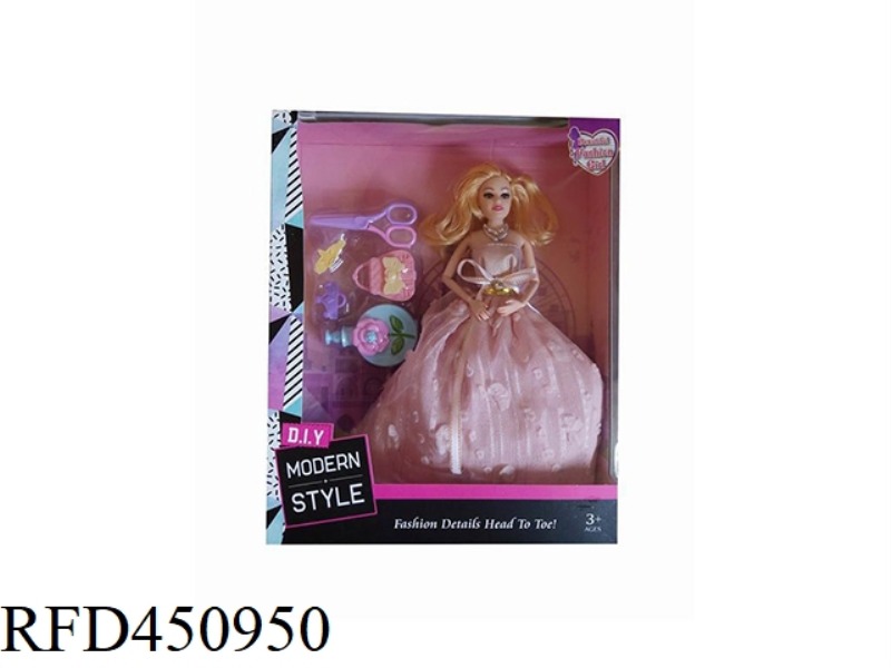 11.5 INCH SOLID BODY JOINT FASHION BARBIE WITH ACCESSORIES