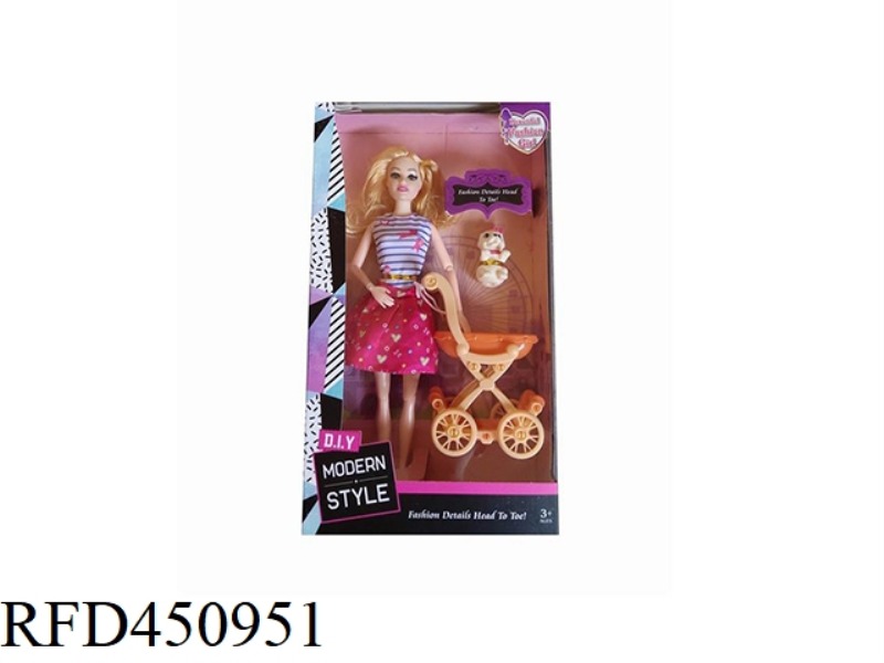 11.5 INCH SOLID BODY JOINT FASHION BARBIE WITH ACCESSORIES
