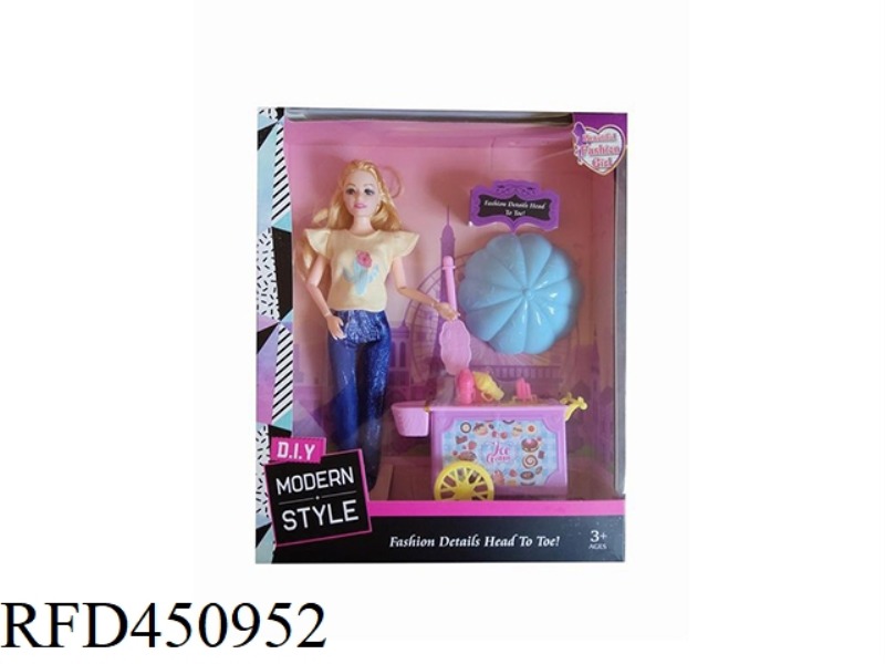 11.5 INCH SOLID BODY JOINT FASHION BARBIE WITH ACCESSORIES