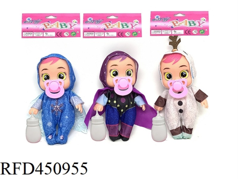 10 INCH VINYL FROZEN CRYING DOLL WITH DRINKING WATER AND TEARS