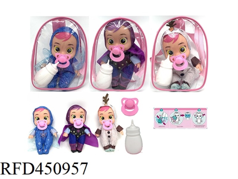 10 INCH VINYL FROZEN CRYING DOLL WITH DRINKING WATER AND TEARS