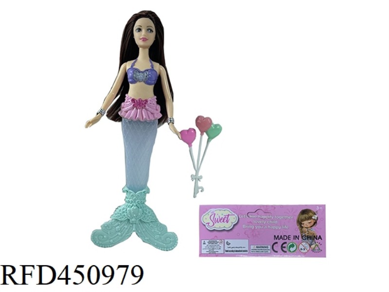 14 INCH REAL BODY LIVE HAND WITH LIGHT MUSIC MERMAID, WITH BALLOONS