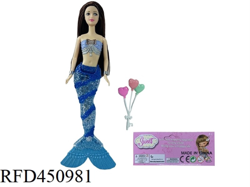 14 INCH REAL BODY LIVE HAND WITH LIGHT MUSIC MERMAID, WITH BALLOONS