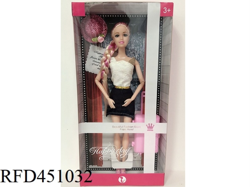 11.5 INCH SOLID BODY FASHION BARBIE DOLL WITH ACCESSORIES