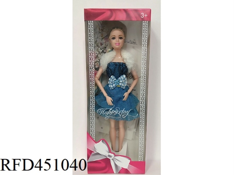 11.5 INCH REAL FASHION FUR COLLAR BARBIE DOLL