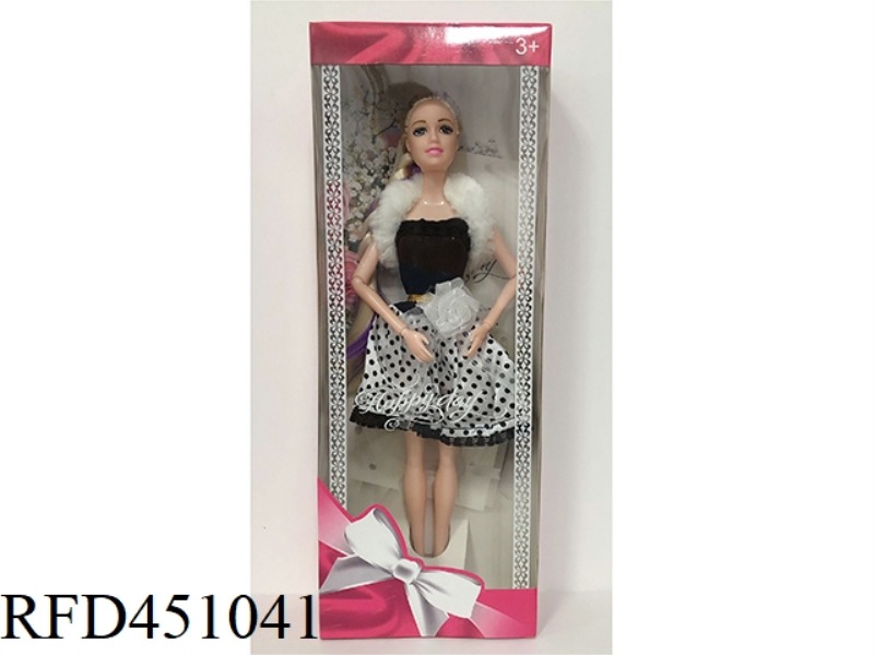 11.5 INCH REAL FASHION FUR COLLAR BARBIE DOLL