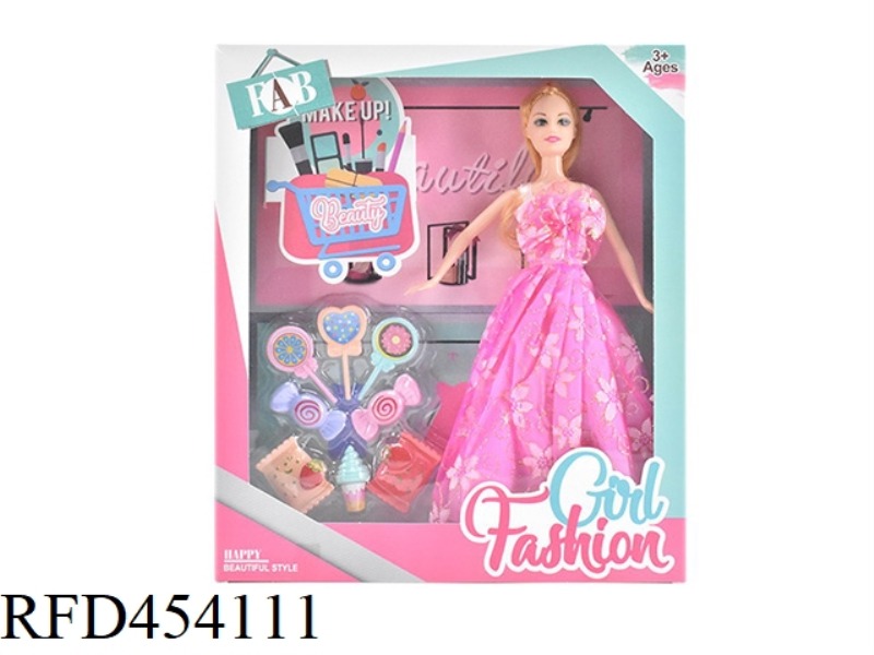 11.5 INCH REAL BODY LIVE HAND WEDDING DRESS BARBIE WITH ICE CREAM LOLLIPOP BLISTER ACCESSORIES