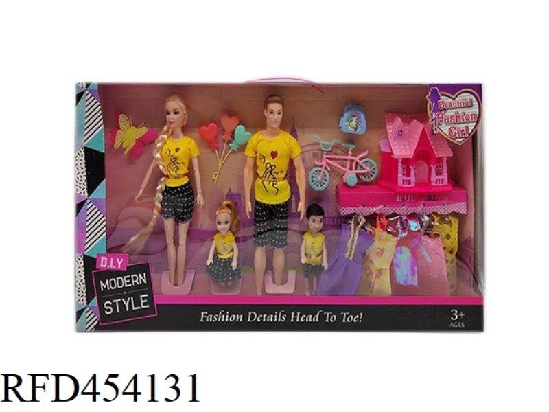 11.5 INCH SOLID BODY FASHION DRESS BARBIE AND 11.5 INCH SOLID BODY LIVE HAND MAN BARBIE WITH 7 INCH