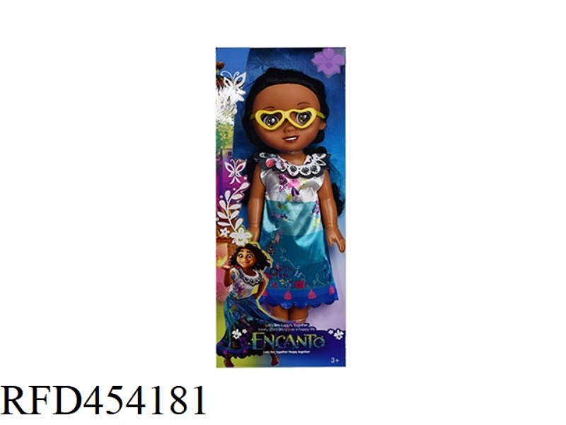 14 INCH 3D EYES EMPTY BODY MAGIC FULL HOUSE PRINCESS WITH GLASSES AND MUSIC