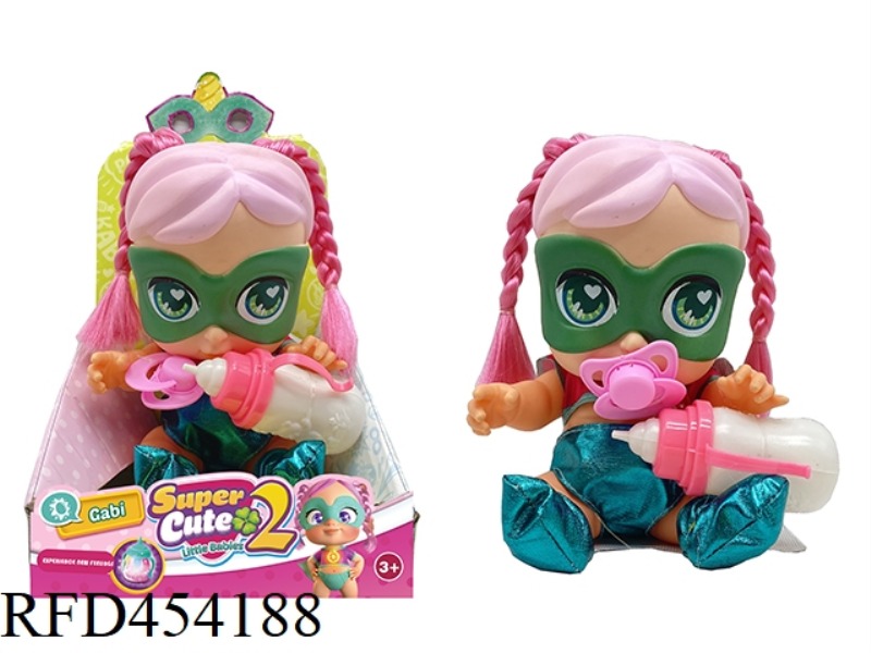 14 INCH VINYL TAPE COLORFUL LIGHT MUSIC DOLL, DC BABY