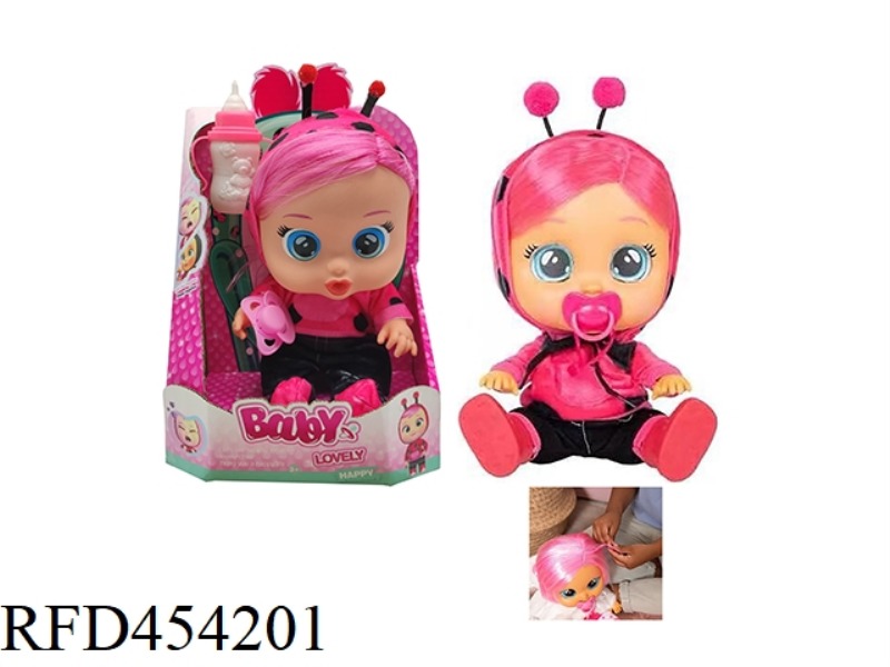 PLUSH LADYBUG - 9TH GENERATION 14 INCH VINYL CRYING DOLL