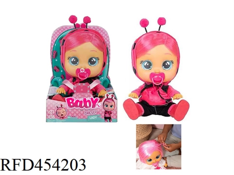 PLUSH LADYBUG - 9TH GENERATION 14 INCH VINYL CRYING DOLL