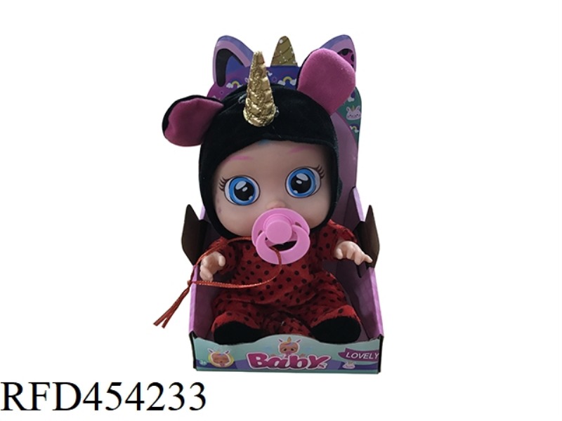 14 INCH GIRAFFE VINYL CRYING DOLL WITH FOUR TONES MUSIC ANIMAL SERIES