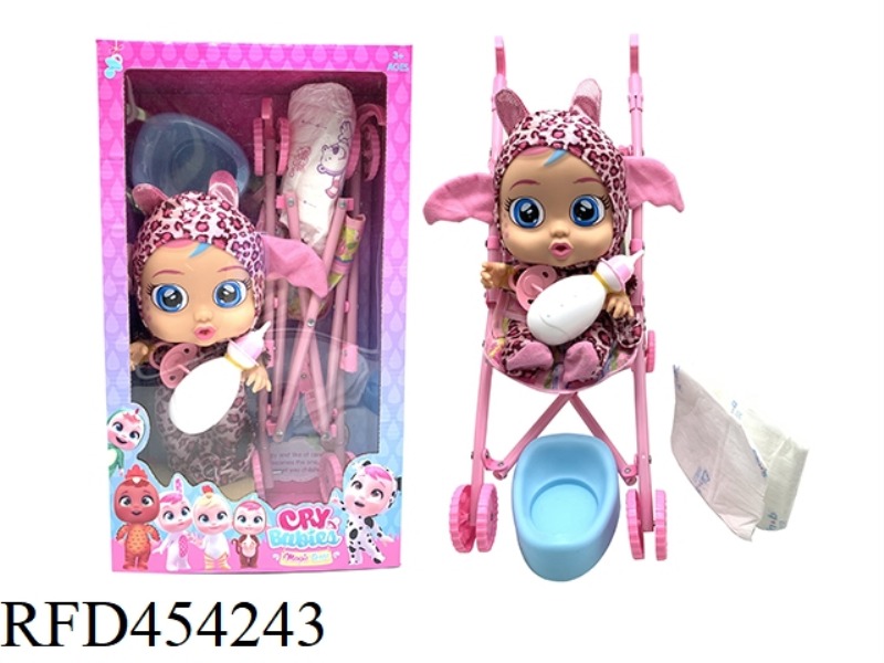14 INCH VINYL CRYING DOLL CAN DRINK WATER AND SHED TEARS