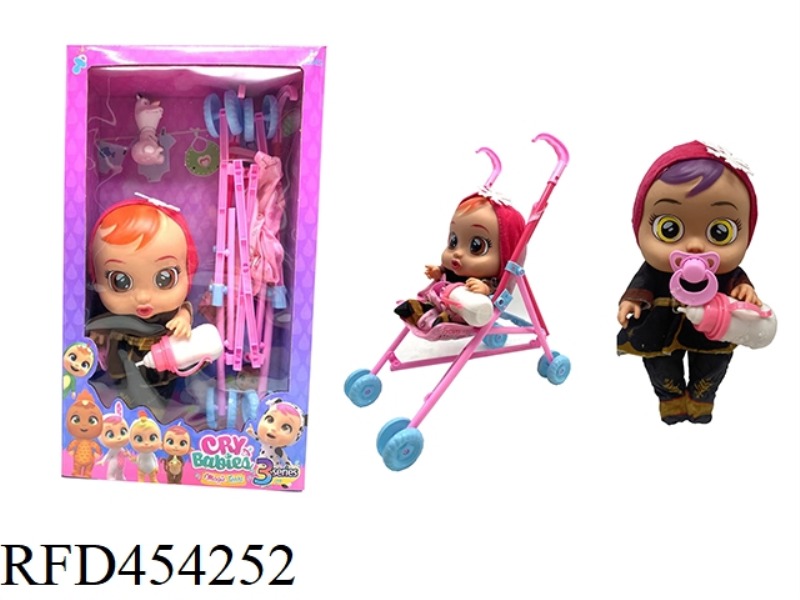 14 INCH VINYL CRYING DOLL CAN DRINK WATER AND SHED TEARS