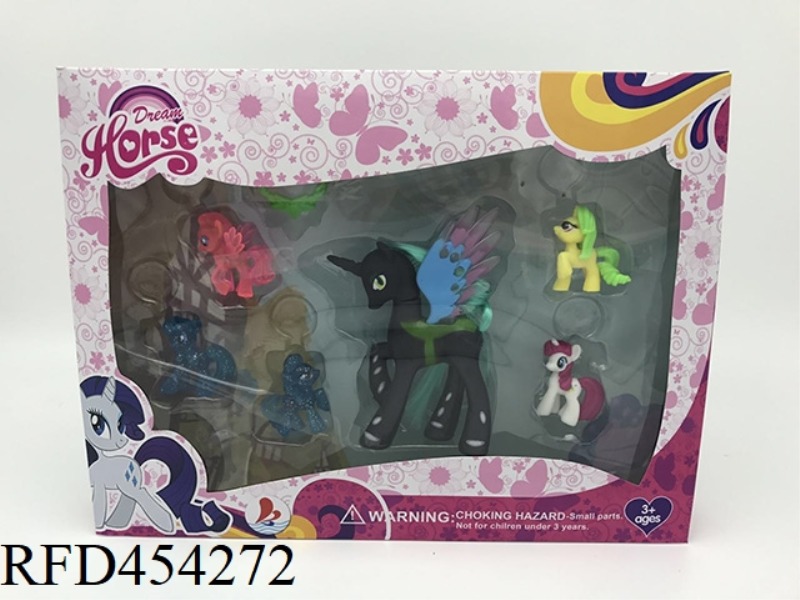BOXED 1 PLASTIC PEGASUS POLAROID 6 PLASTIC PONY POLAROID BELT ACCESSORIES