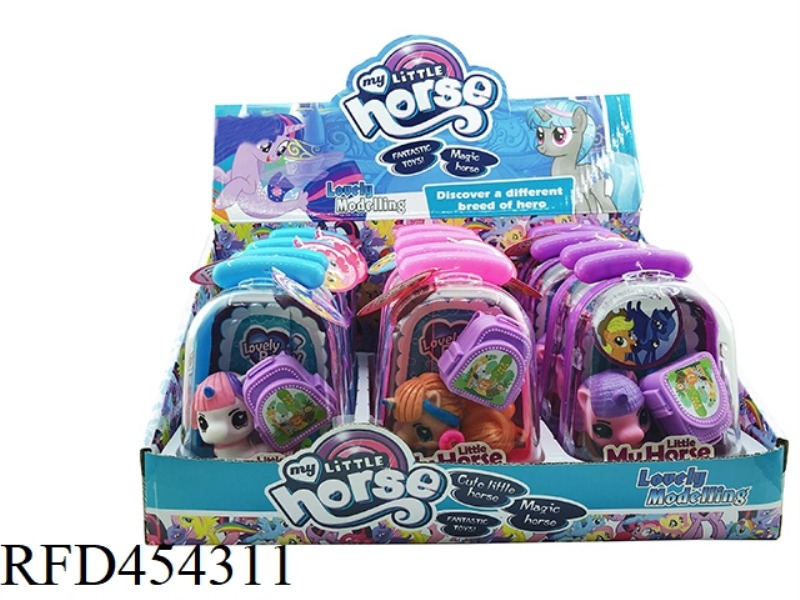 TROLLEY BOX COLOR PONY / ENAMEL 12PCS