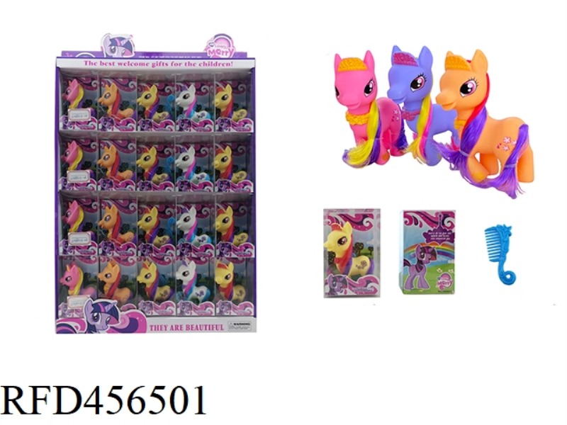 CUTE PONY WITH 20PCS COMBS