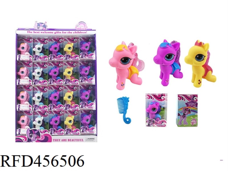 CUTE LITTLE CLIMBING HORSE WITH 20PCS COMBS