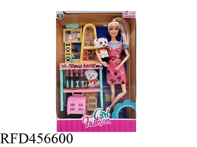 11.5-INCH MULTI JOINT BARBIE DOLL WITH PET THEME