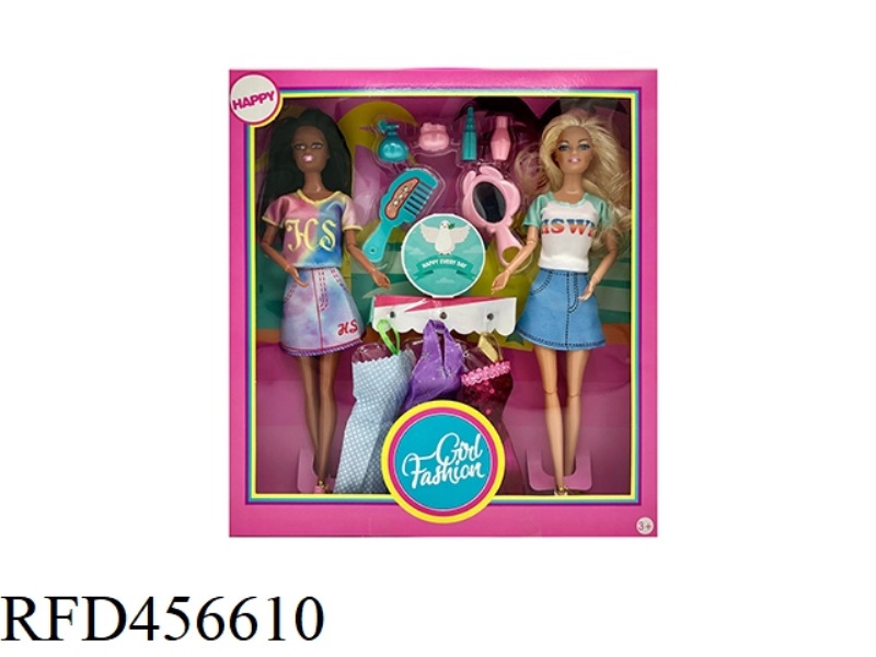 11.5-INCH MULTI JOINT DOUBLE BARBIE DOLL WITH BLACK THEME