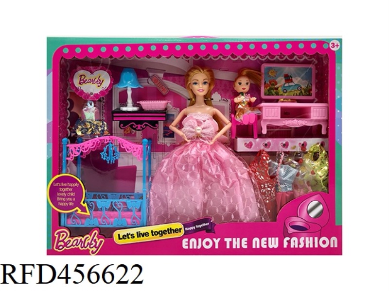 11.5-INCH MULTI JOINT BARBIE DOLL WITH CRIB THEME