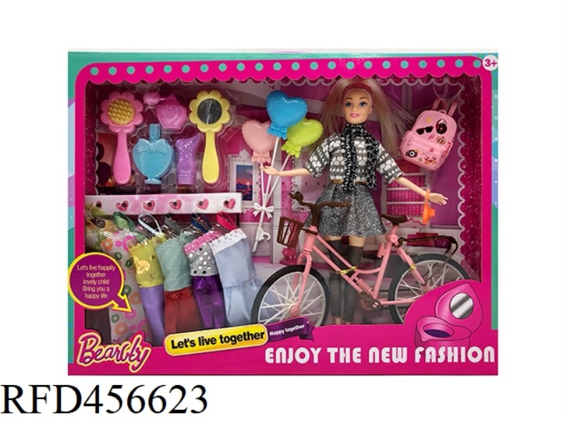 11.5-INCH MULTI JOINT BARBIE DOLL WITH BICYCLE THEME