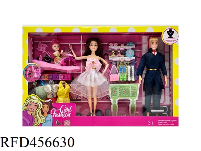 11.5-INCH MULTI JOINT BARBIE DOLL WITH FAMILY THEME